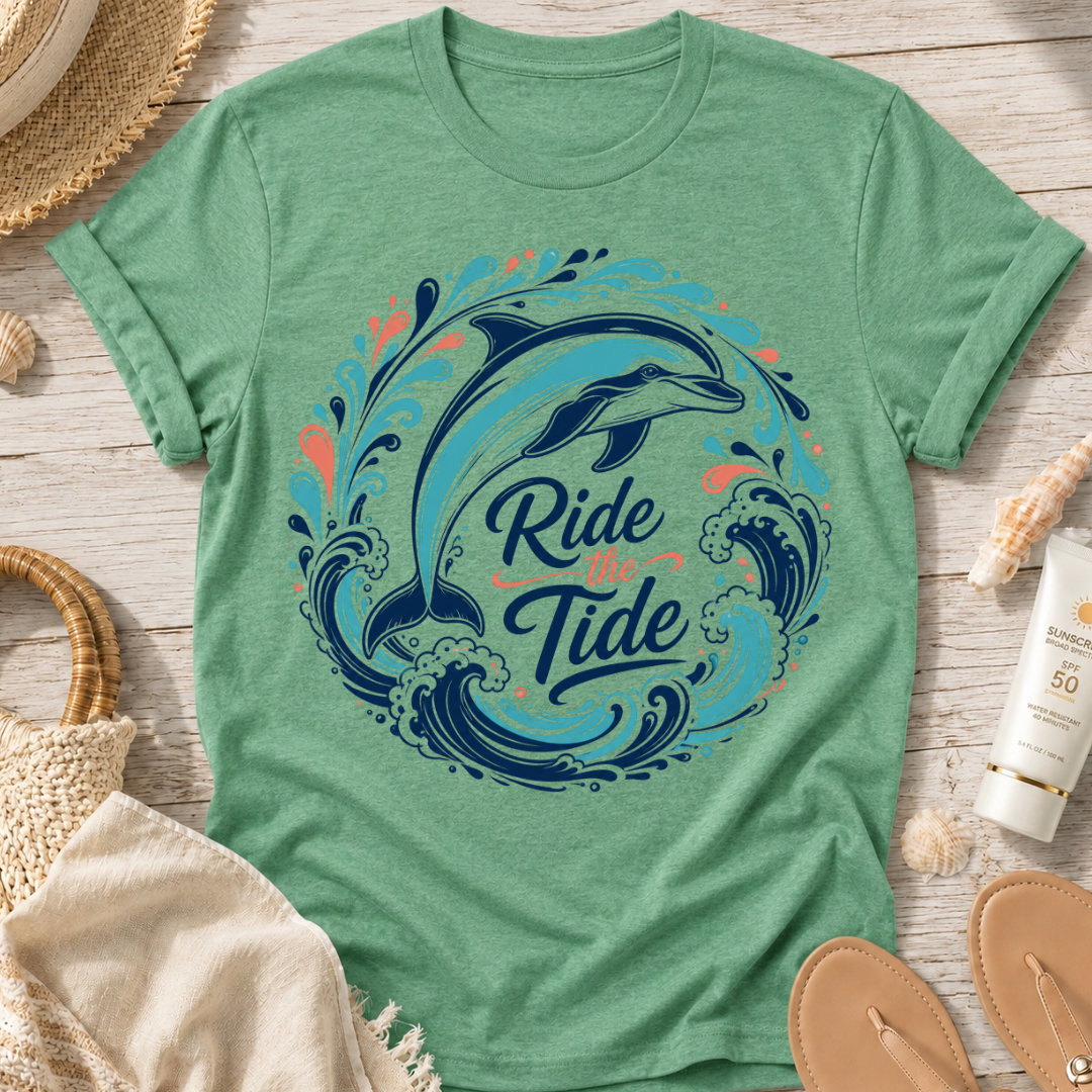 Ride the Tide Dolphin T-Shirt