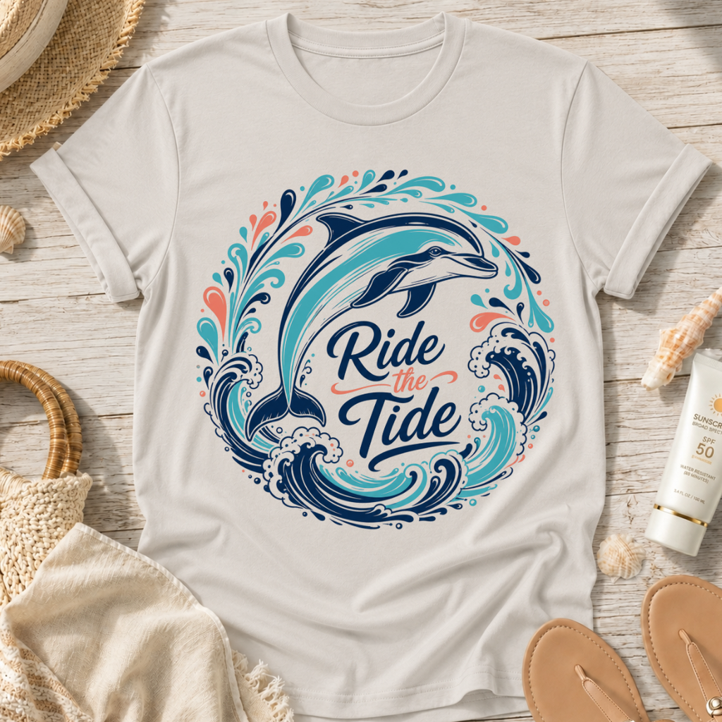 Ride the Tide Dolphin T-Shirt