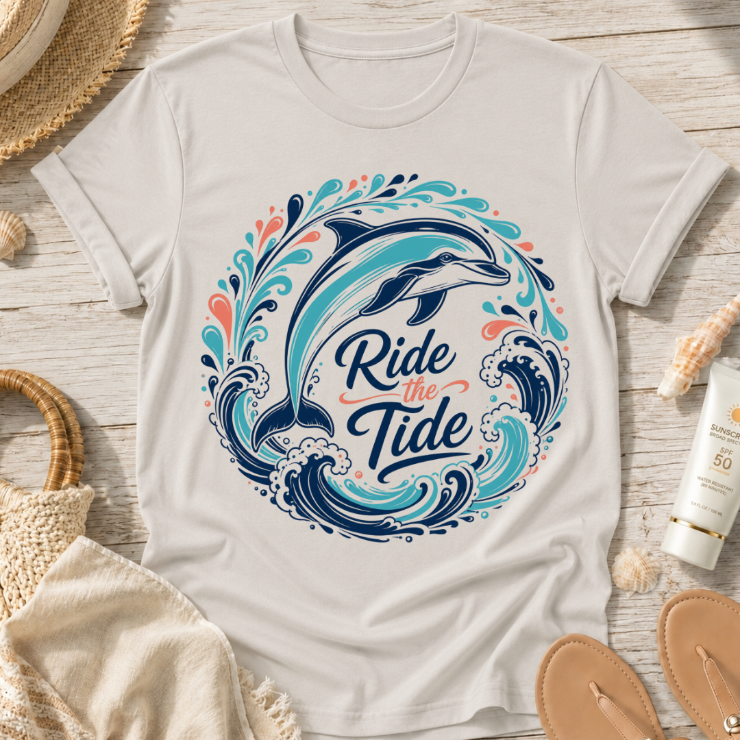 Ride the Tide Dolphin T-Shirt