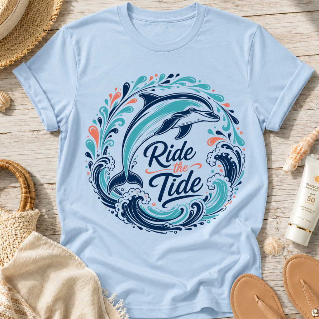 Ride the Tide Dolphin T-Shirt