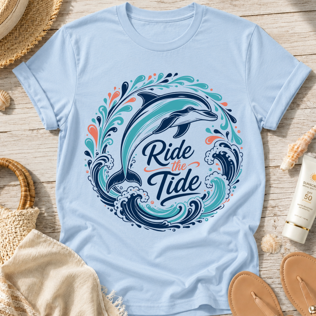 Ride the Tide Dolphin T-Shirt