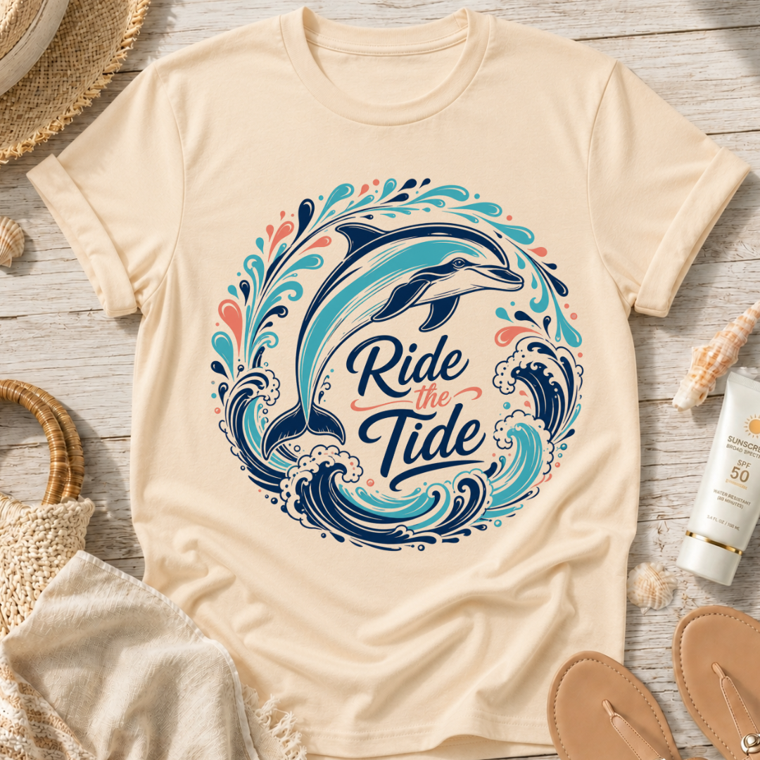 Ride the Tide Dolphin T-Shirt