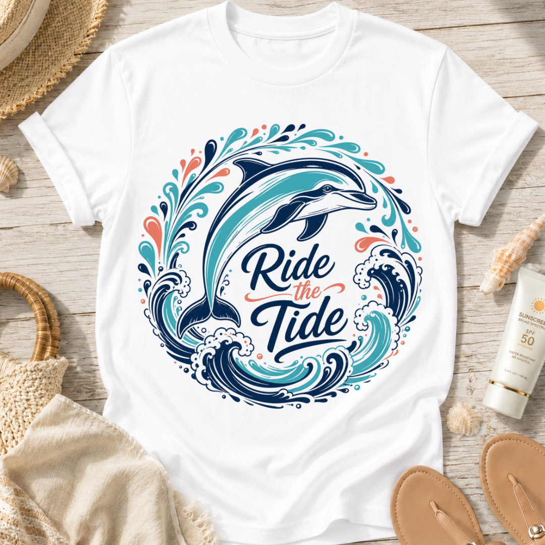 Ride the Tide Dolphin T-Shirt
