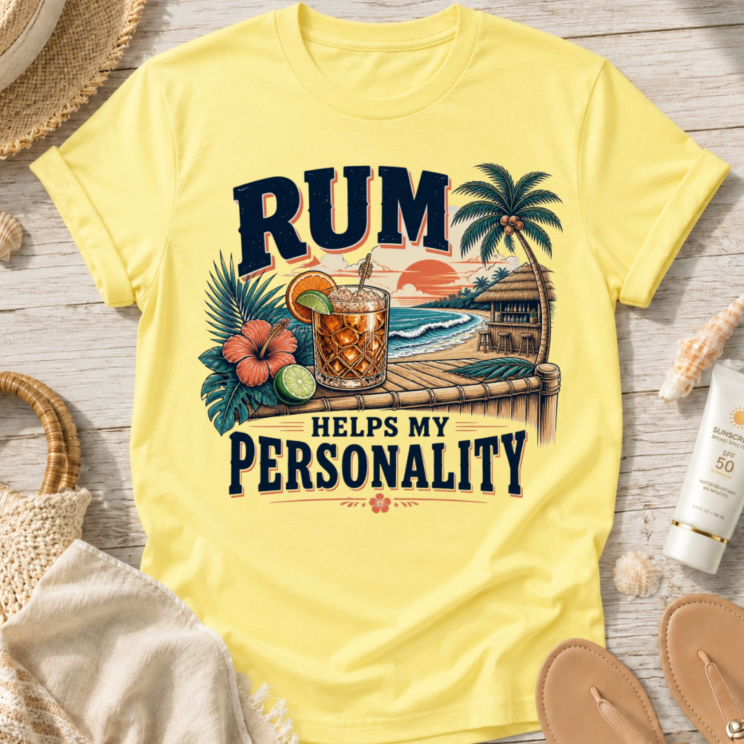 Rum Helps My Personality T-Shirt