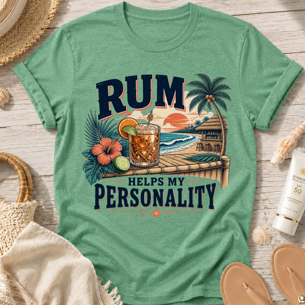 Rum Helps My Personality T-Shirt