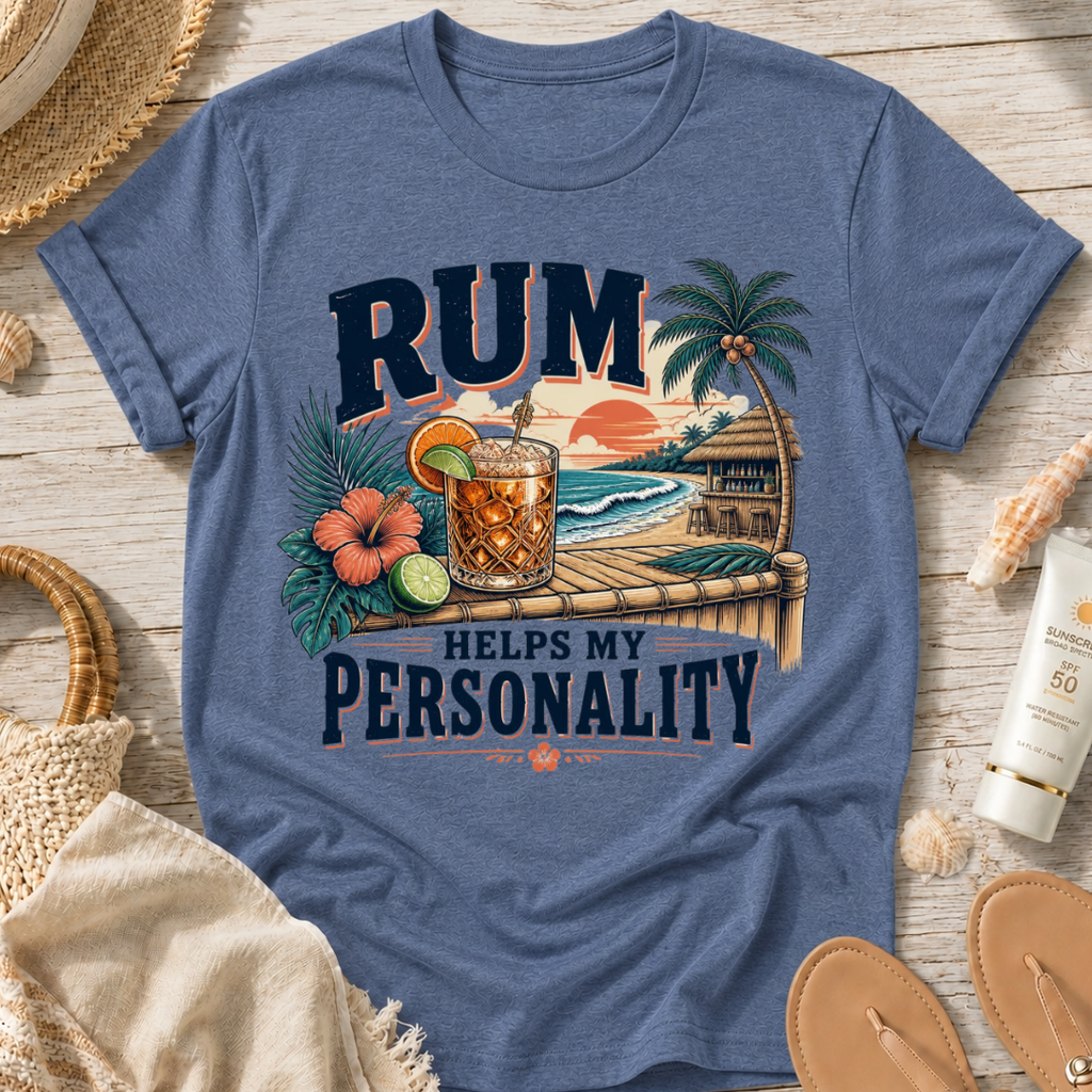 Rum Helps My Personality T-Shirt
