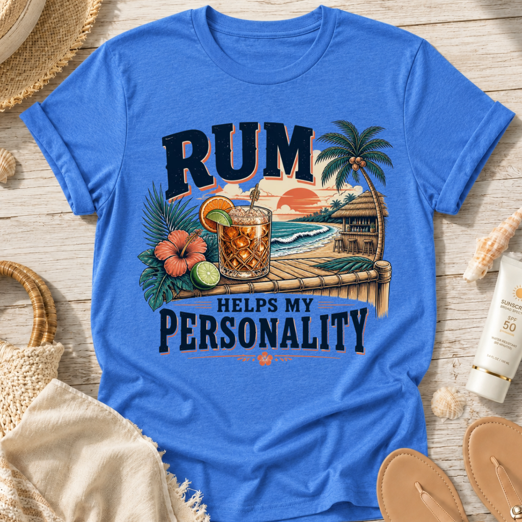 Rum Helps My Personality T-Shirt