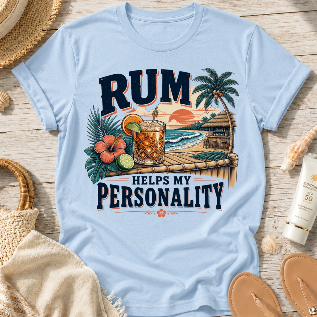 Rum Helps My Personality T-Shirt