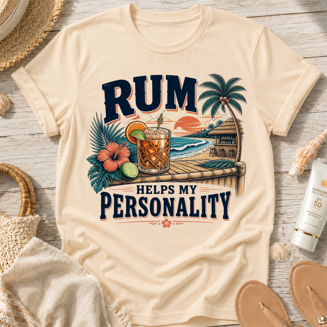 Rum Helps My Personality T-Shirt