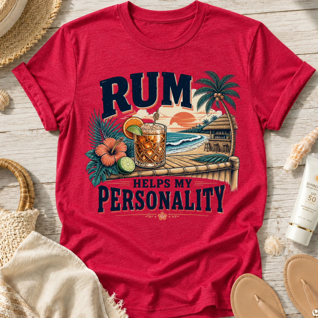 Rum Helps My Personality T-Shirt