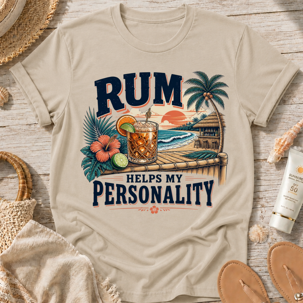 Rum Helps My Personality T-Shirt