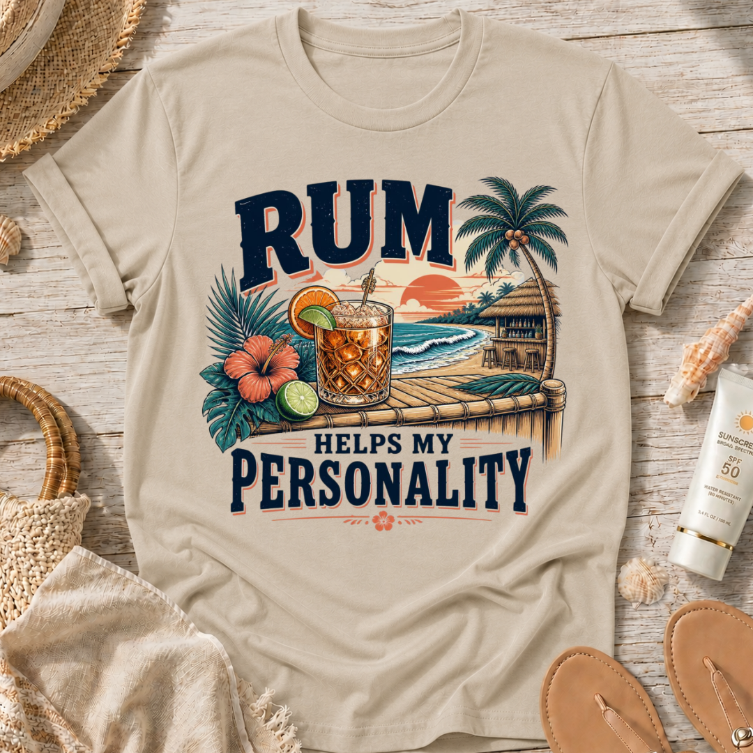 Rum Helps My Personality T-Shirt