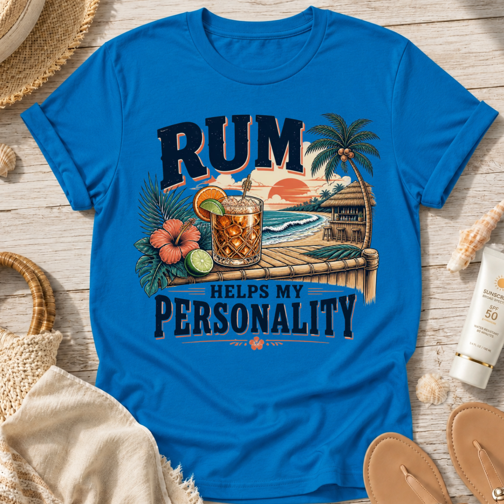 Rum Helps My Personality T-Shirt
