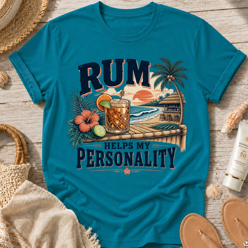 Rum Helps My Personality T-Shirt
