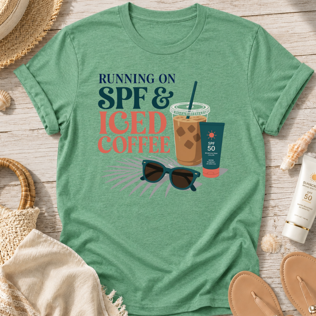 Running on SPF & Iced Coffee T-Shirt