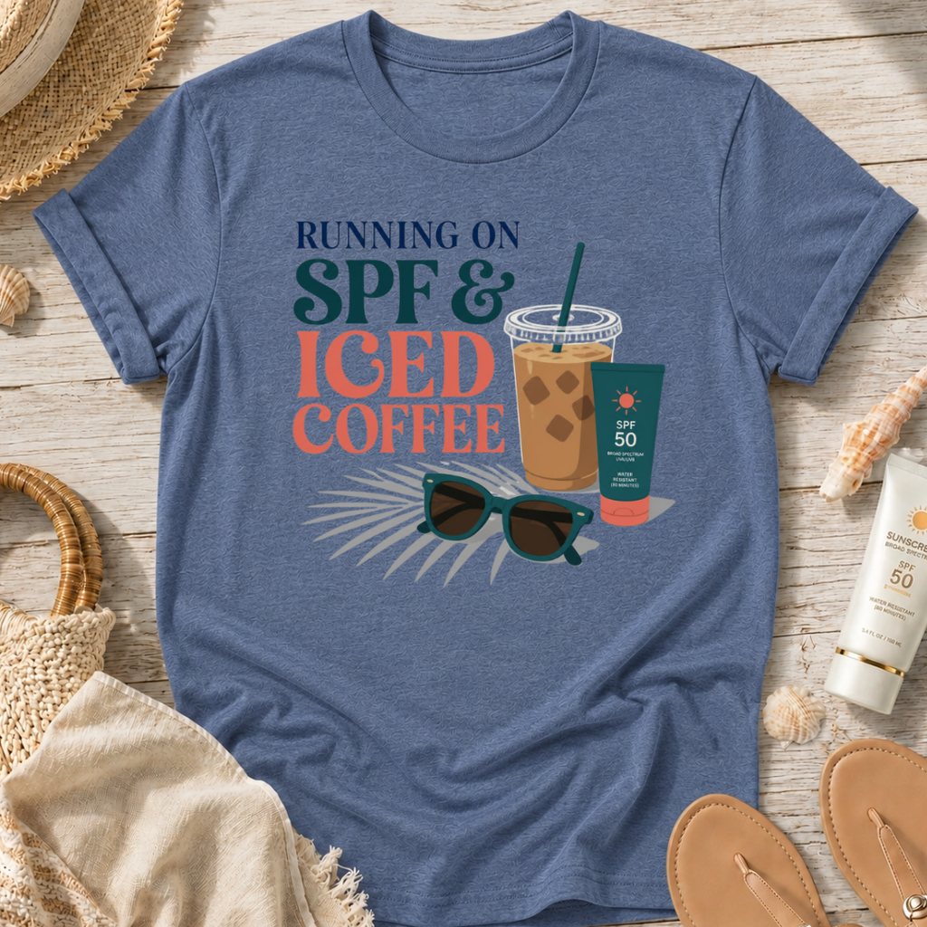 Running on SPF & Iced Coffee T-Shirt
