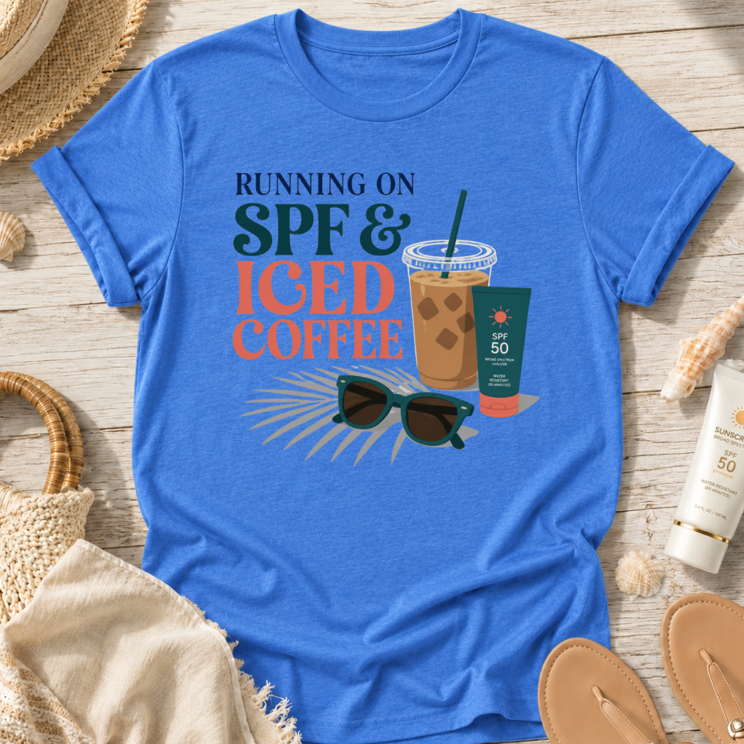 Running on SPF & Iced Coffee T-Shirt