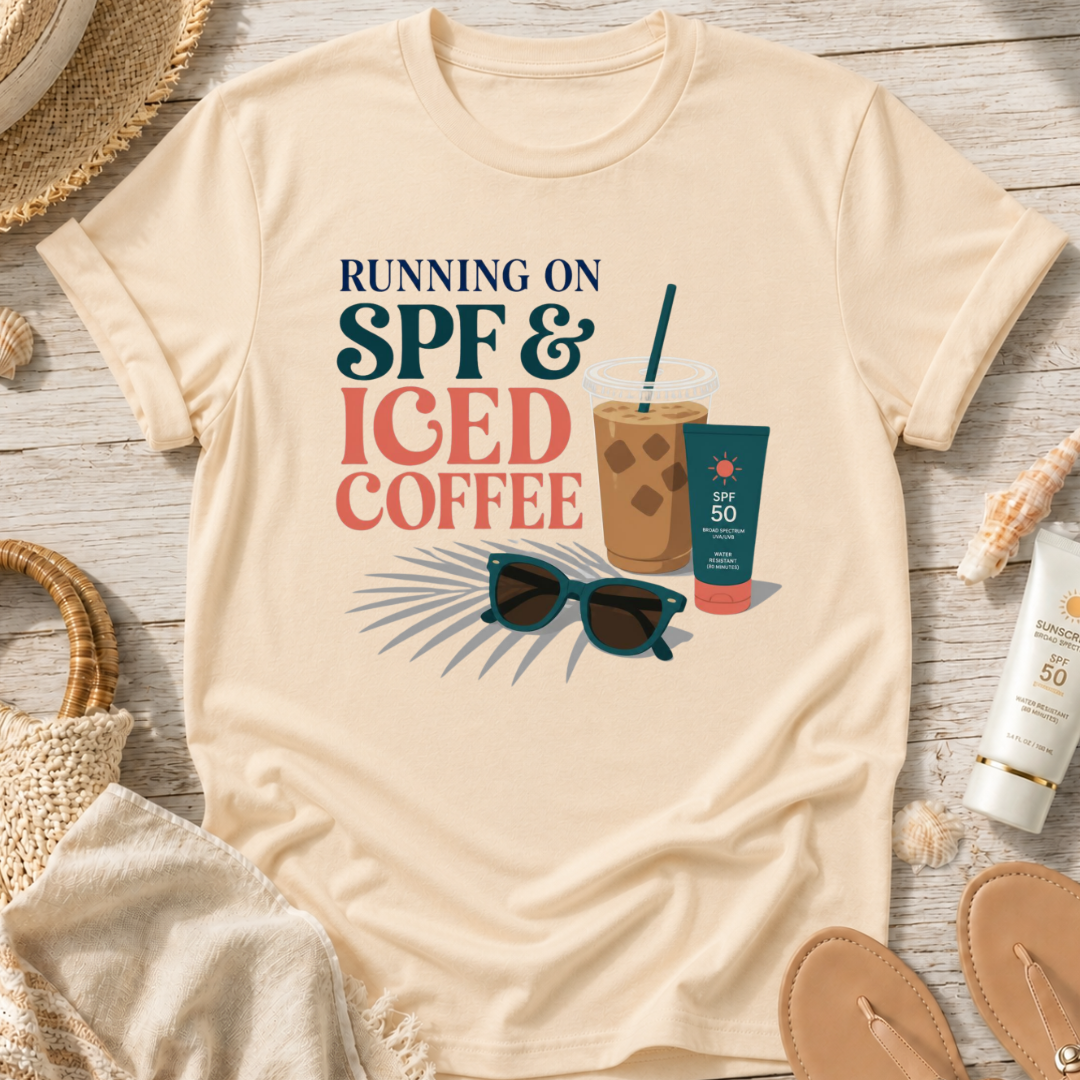 Running on SPF & Iced Coffee T-Shirt