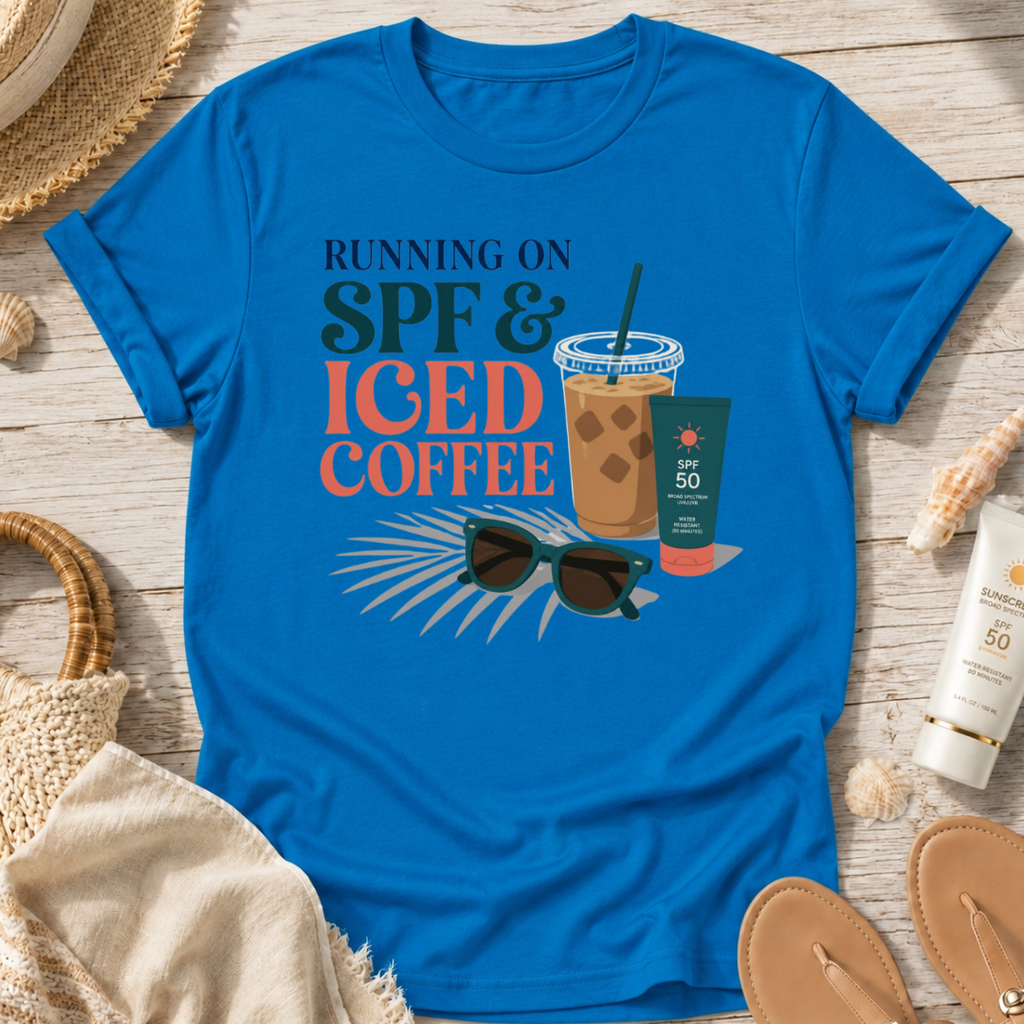 Running on SPF & Iced Coffee T-Shirt