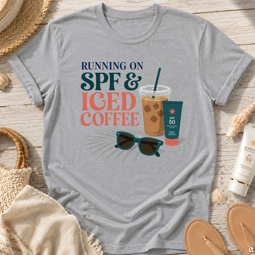 Running on SPF & Iced Coffee T-Shirt
