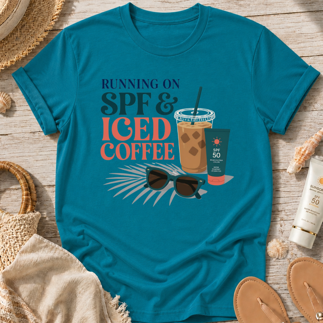 Running on SPF & Iced Coffee T-Shirt