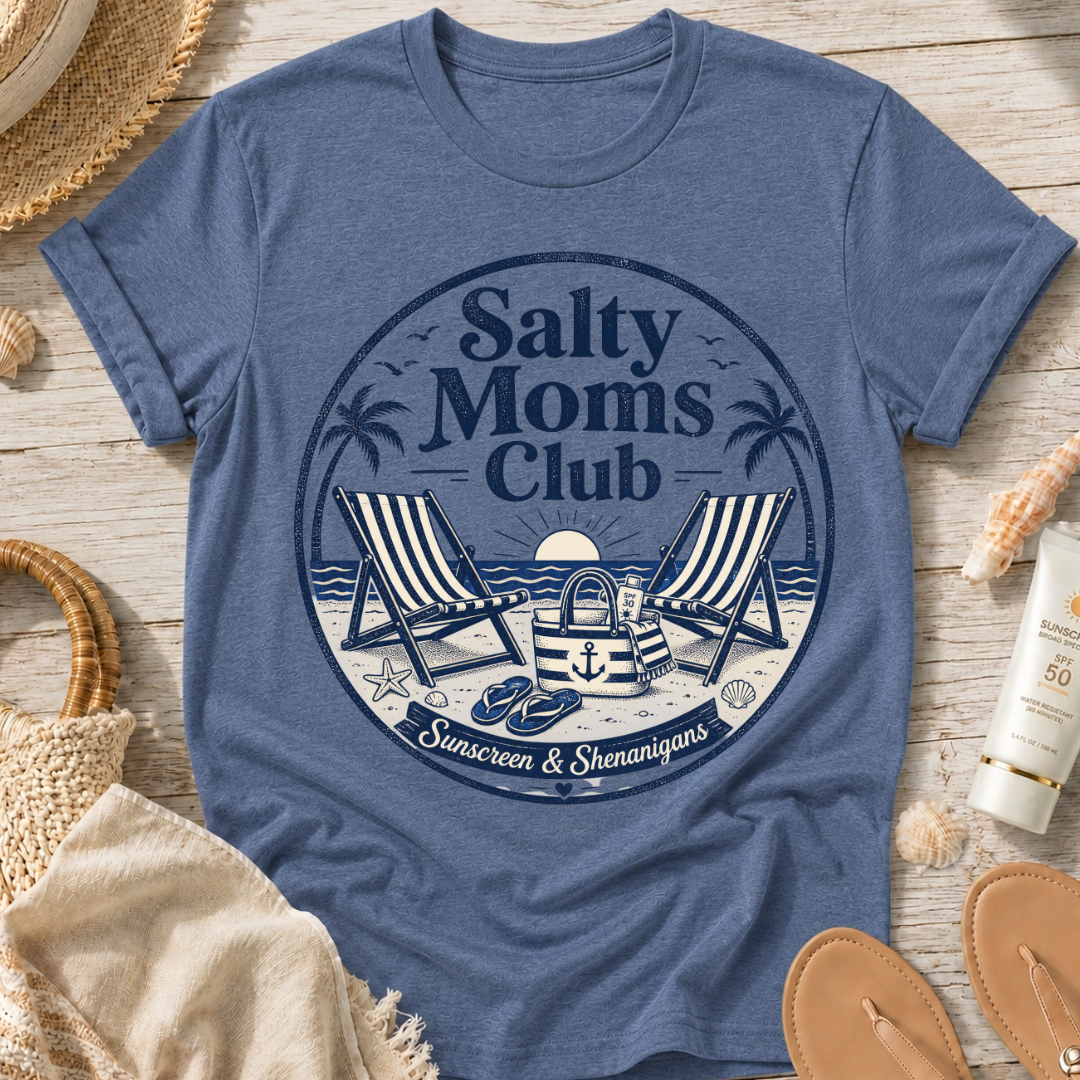 Salty Moms Club Beach T-Shirt