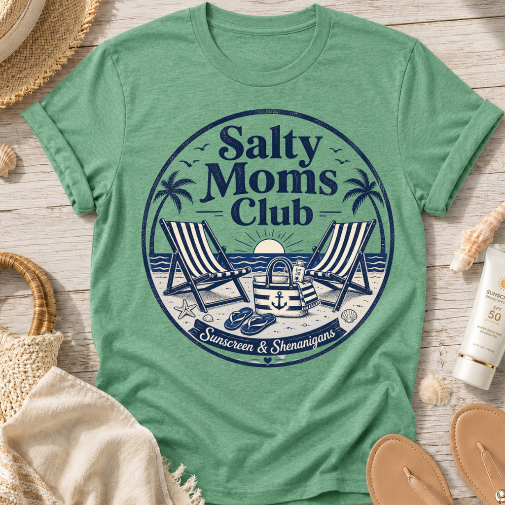 Salty Moms Club Beach T-Shirt
