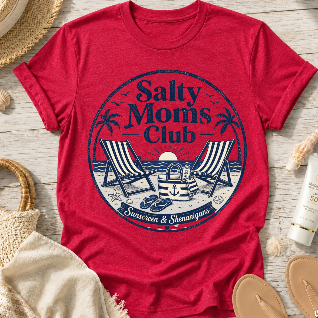 Salty Moms Club Beach T-Shirt