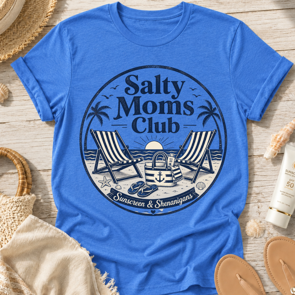 Salty Moms Club Beach T-Shirt