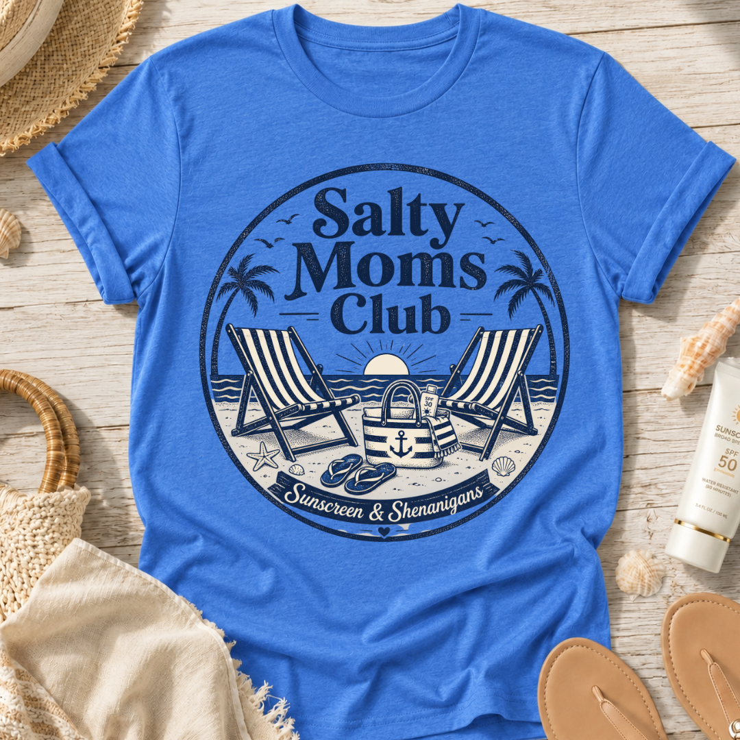 Salty Moms Club Beach T-Shirt