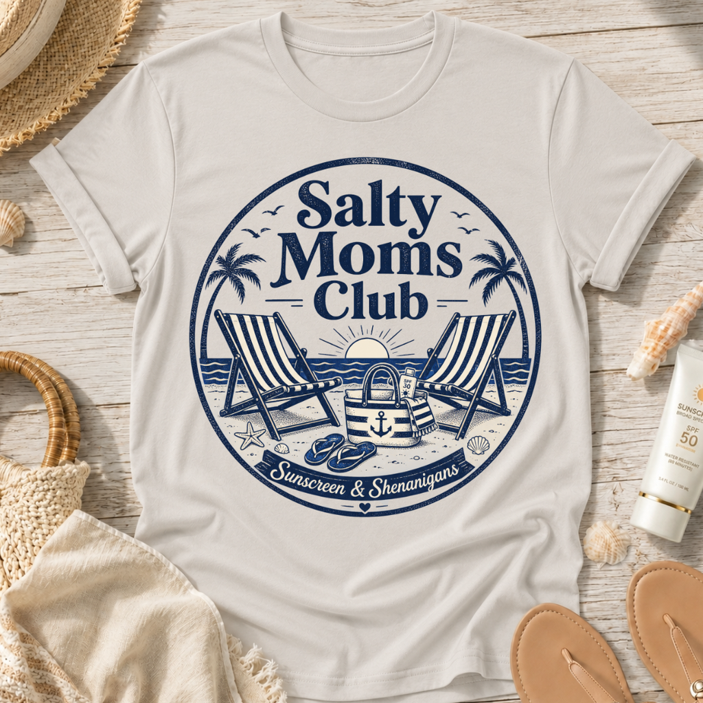 Salty Moms Club Beach T-Shirt