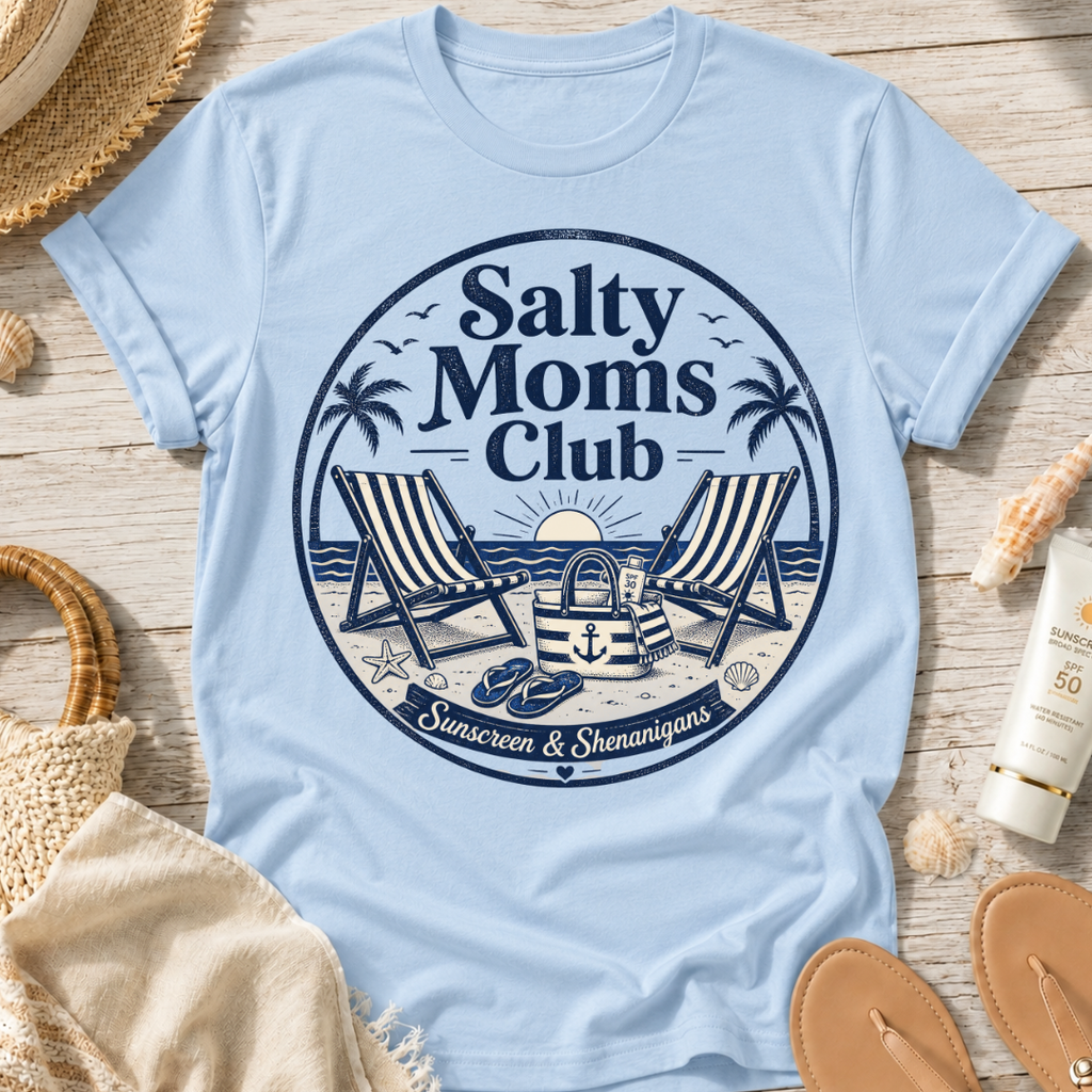 Salty Moms Club Beach T-Shirt