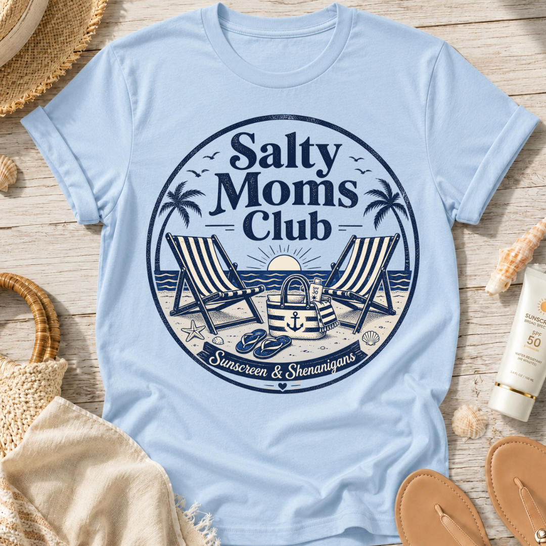 Salty Moms Club Beach T-Shirt