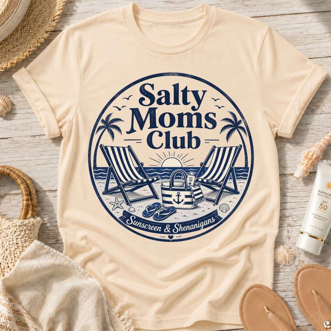 Salty Moms Club Beach T-Shirt