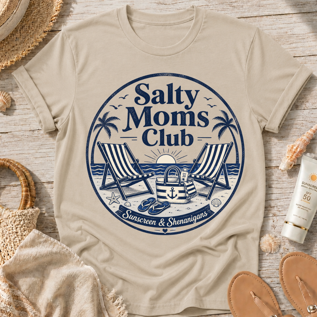 Salty Moms Club Beach T-Shirt
