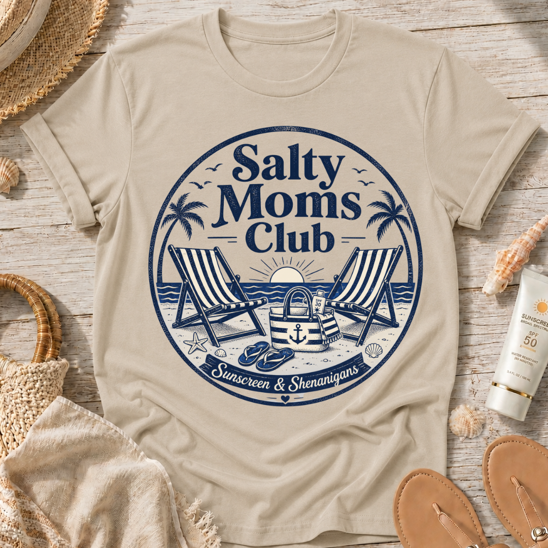 Salty Moms Club Beach T-Shirt