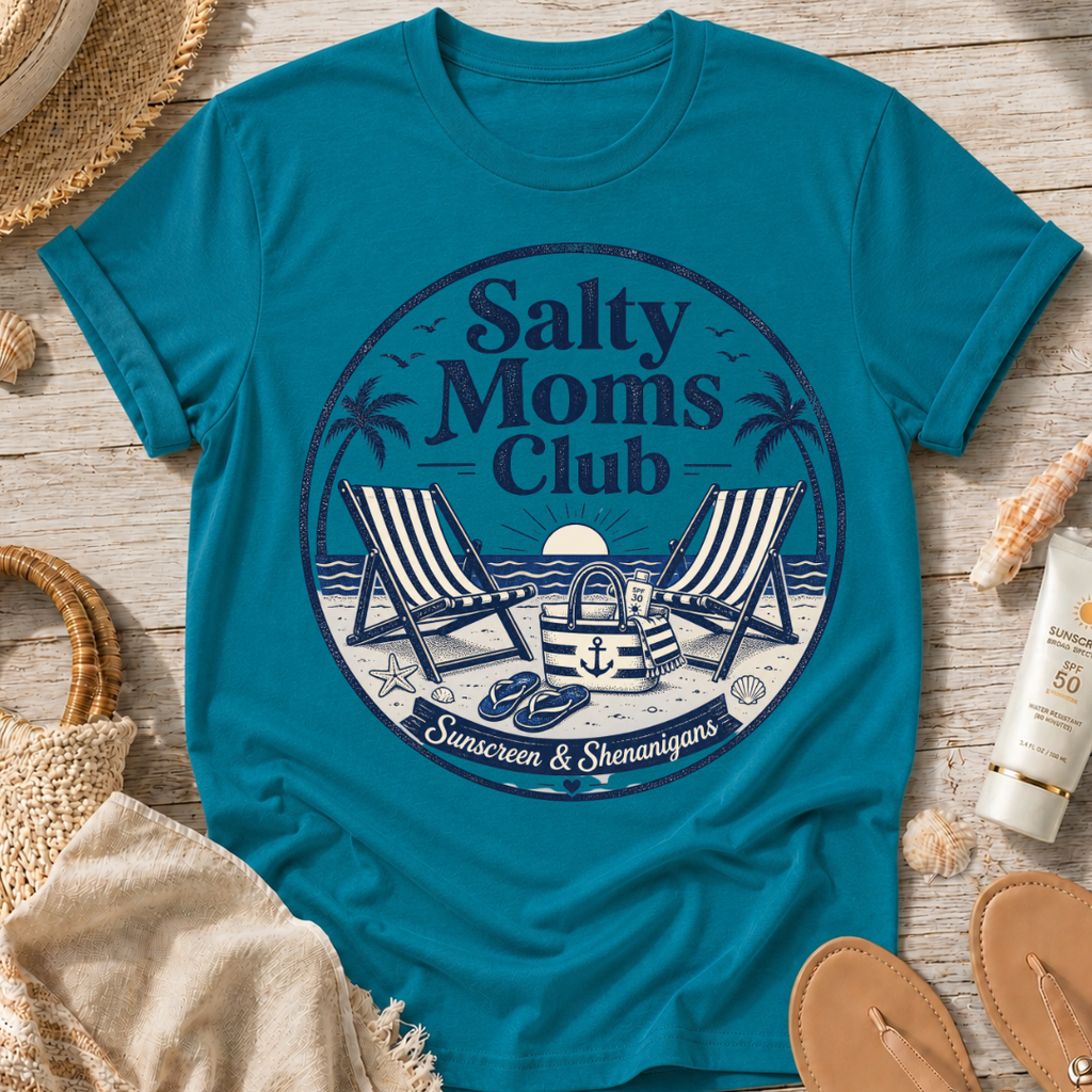 Salty Moms Club Beach T-Shirt