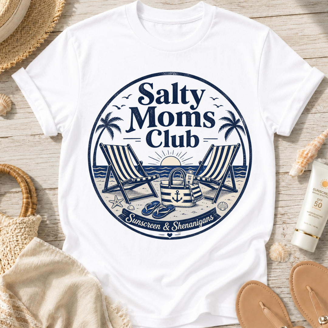Salty Moms Club Beach T-Shirt