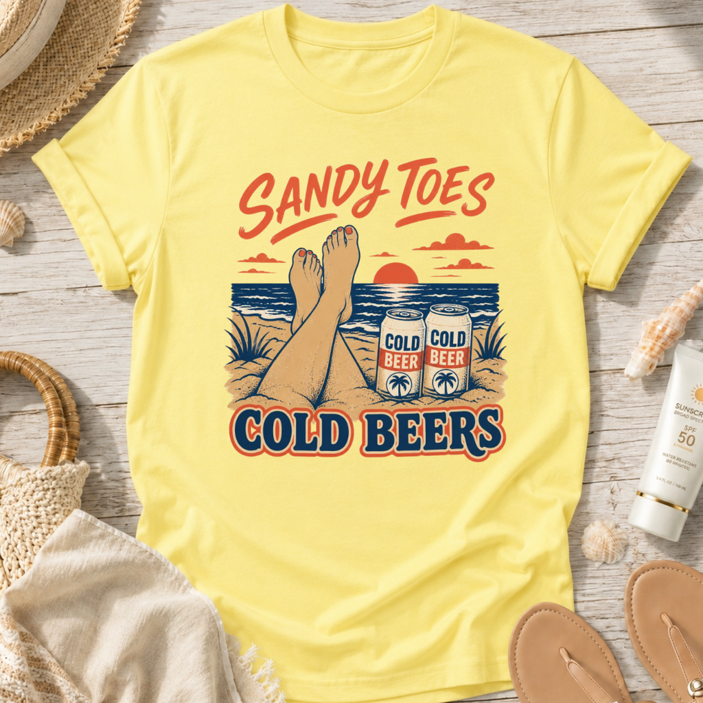 Sandy Toes Cold Beers T-Shirt