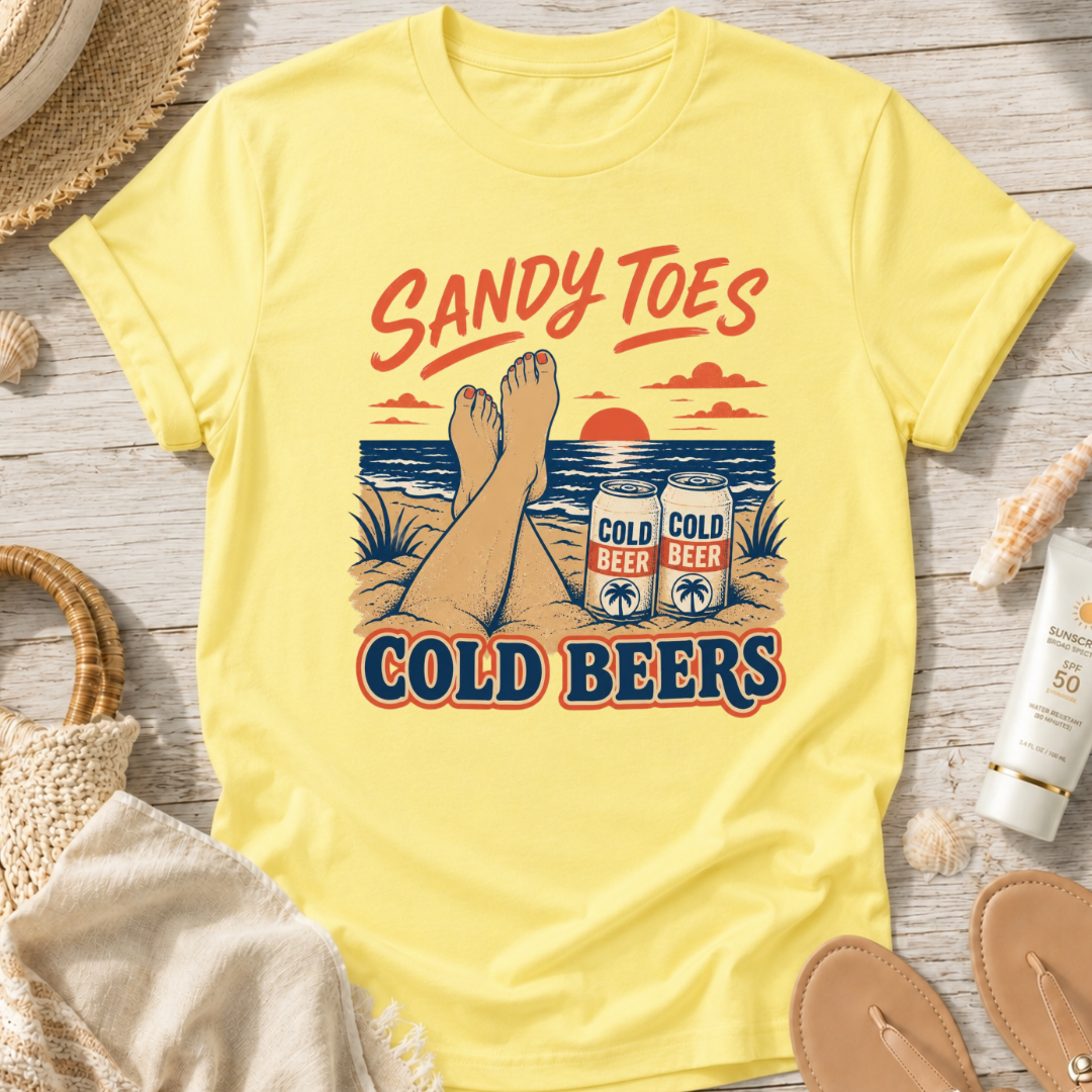 Sandy Toes Cold Beers T-Shirt
