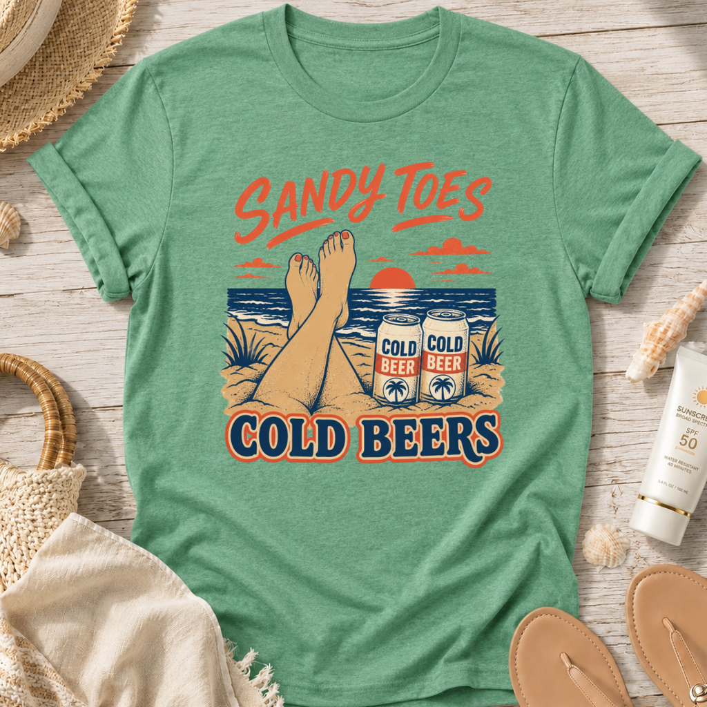Sandy Toes Cold Beers T-Shirt