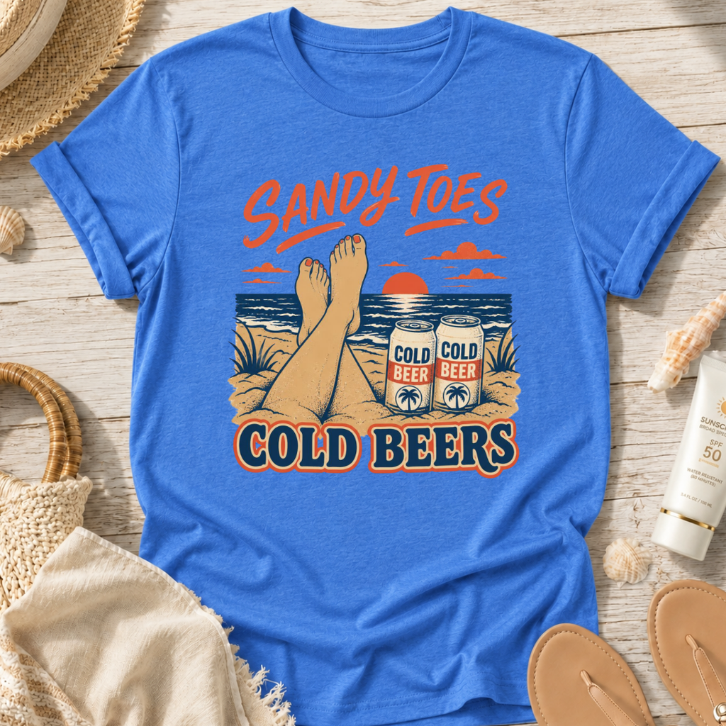 Sandy Toes Cold Beers T-Shirt