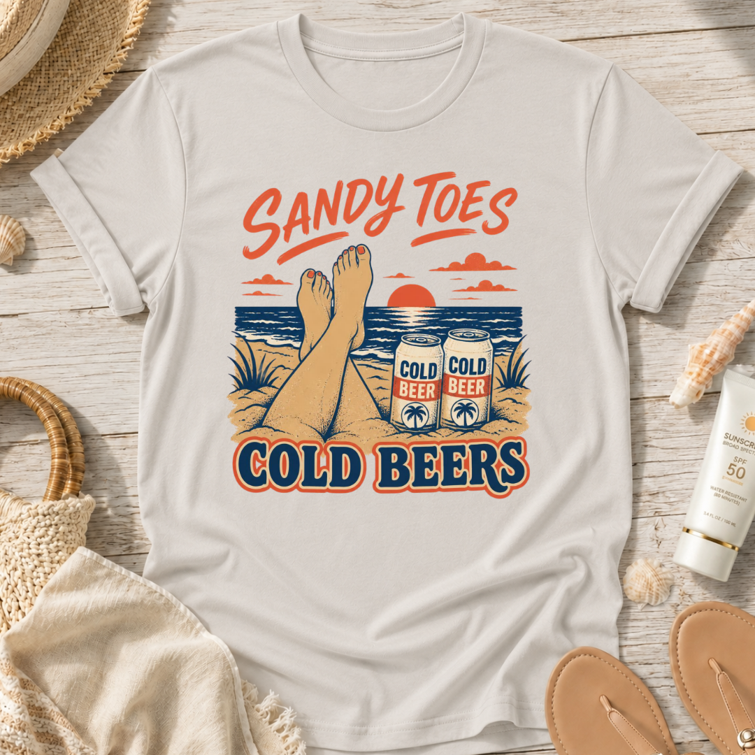 Sandy Toes Cold Beers T-Shirt
