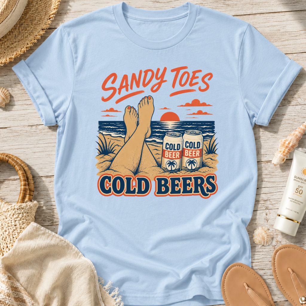Sandy Toes Cold Beers T-Shirt