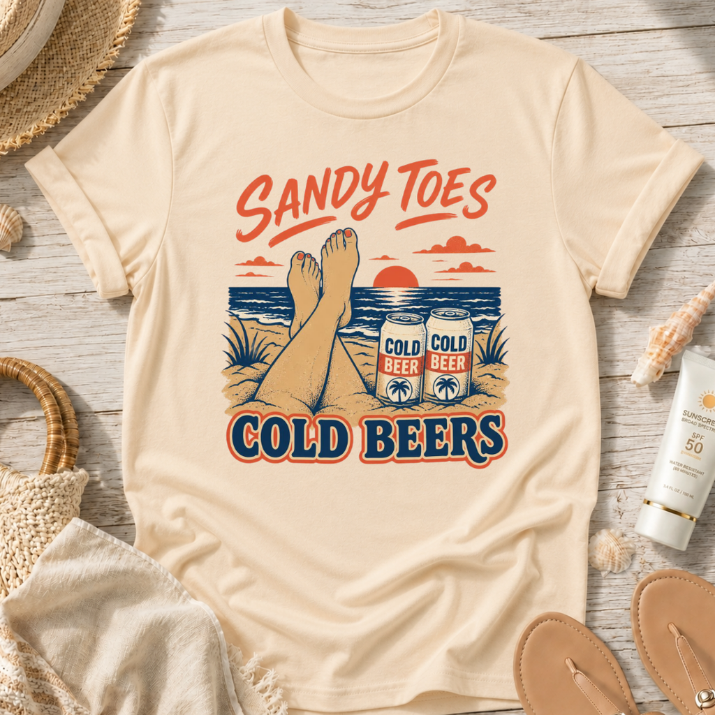 Sandy Toes Cold Beers T-Shirt