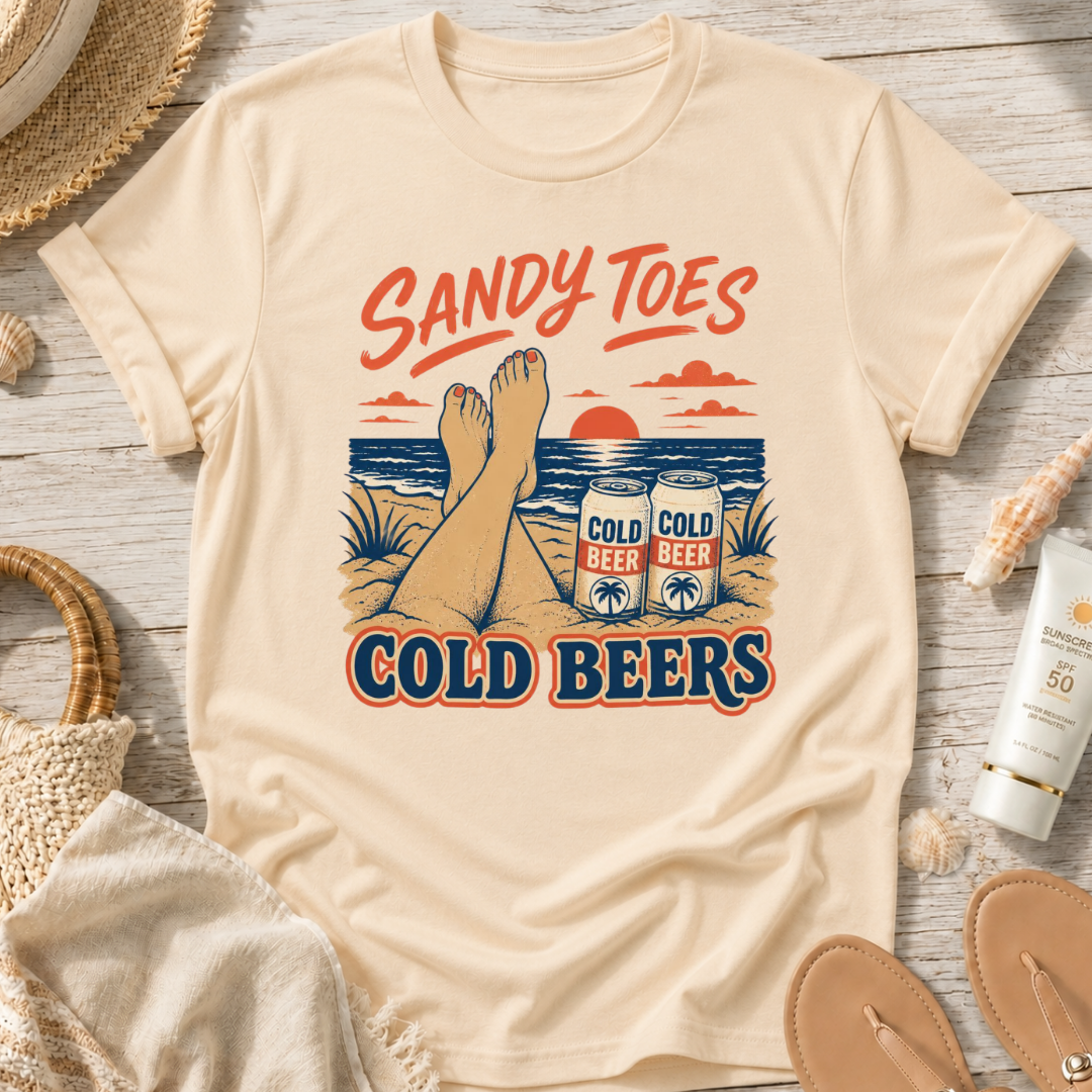 Sandy Toes Cold Beers T-Shirt