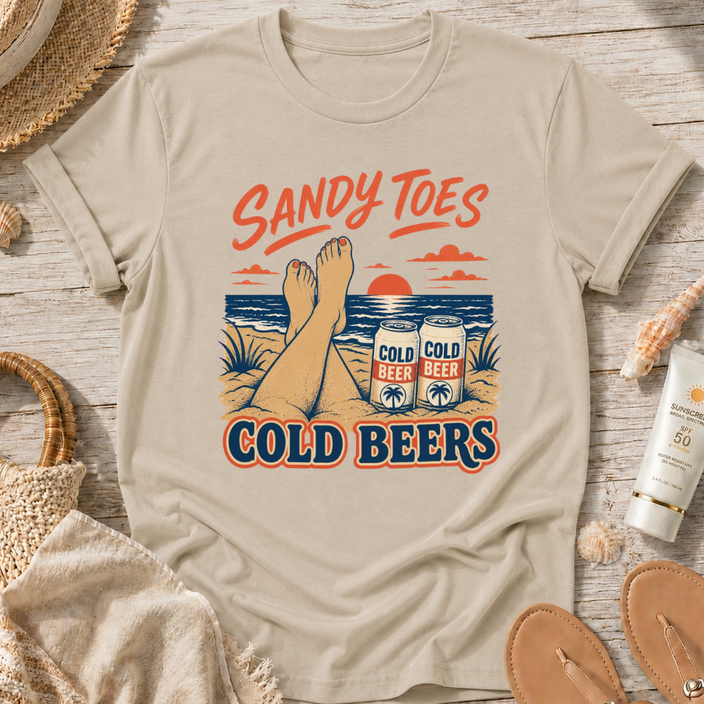 Sandy Toes Cold Beers T-Shirt