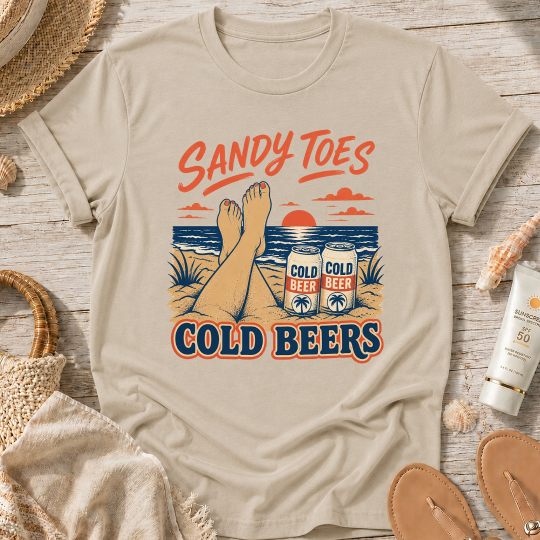 Sandy Toes Cold Beers T-Shirt