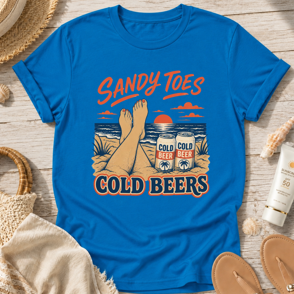 Sandy Toes Cold Beers T-Shirt