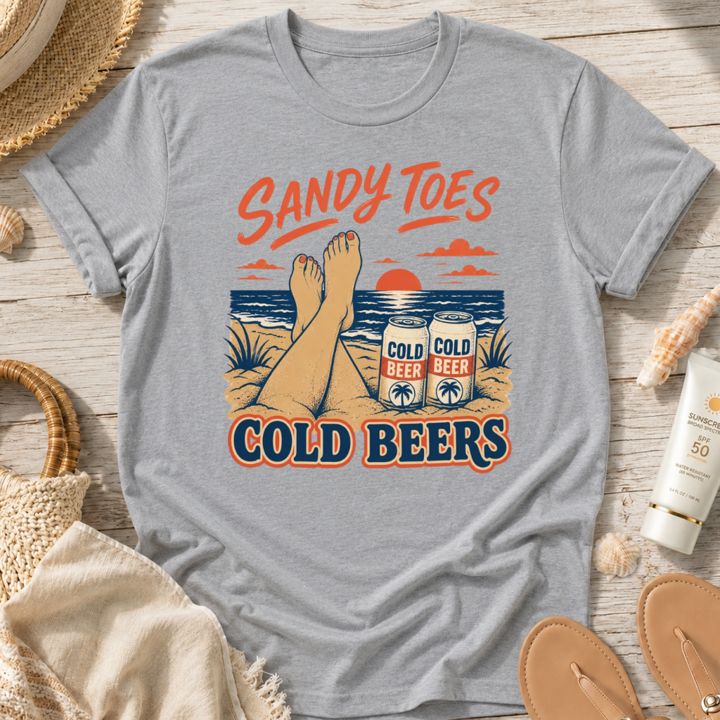 Sandy Toes Cold Beers T-Shirt